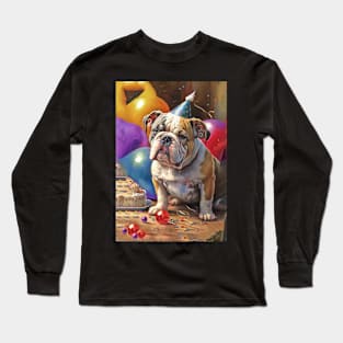 English Bulldog Birthday Card #4 Long Sleeve T-Shirt